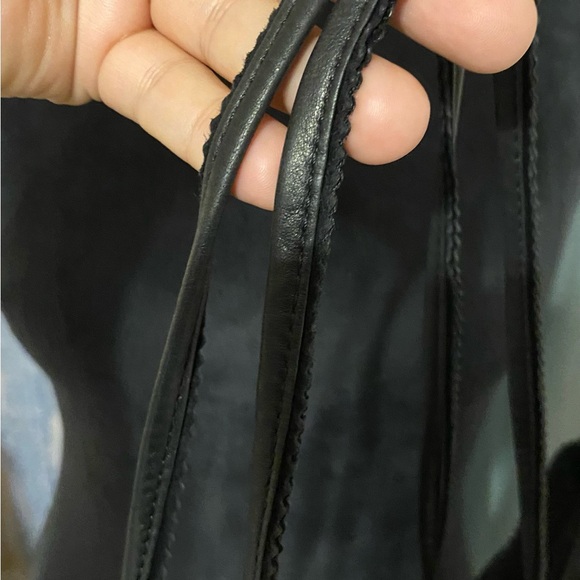 BOTTEGA VENETA Vintage Black Suede And W/ Leather Straps In Excellent Condition - Picture 7 of 11